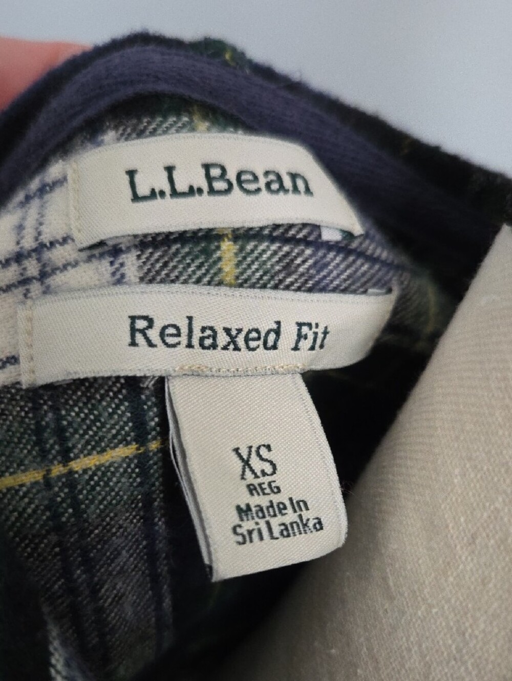 L.L.Bean Green, Navy & Yellow Plaid Relaxed-Fit Hoodie - Picture 3 of 4